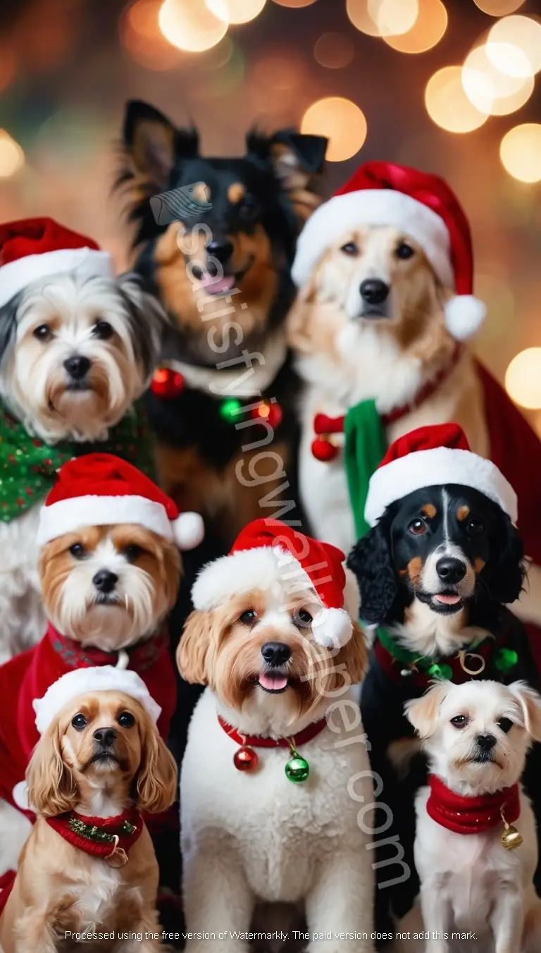 Christmas Dogs Wallpaper